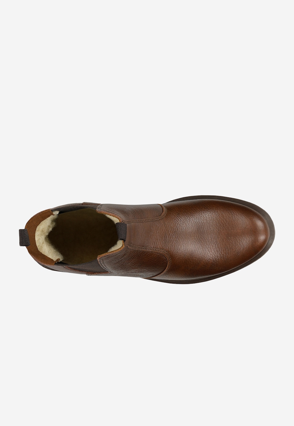 Hnědé zateplené dámské chelsea boty z hladké kůže 55089-52 Widok 5