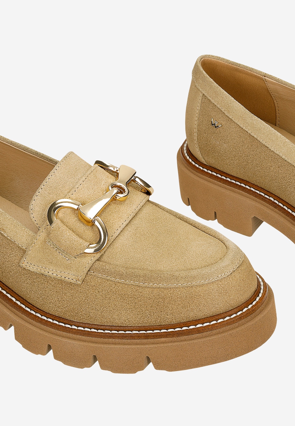 Béžové masivní dámské mokasíny s udidlem 46264-64 Widok 6