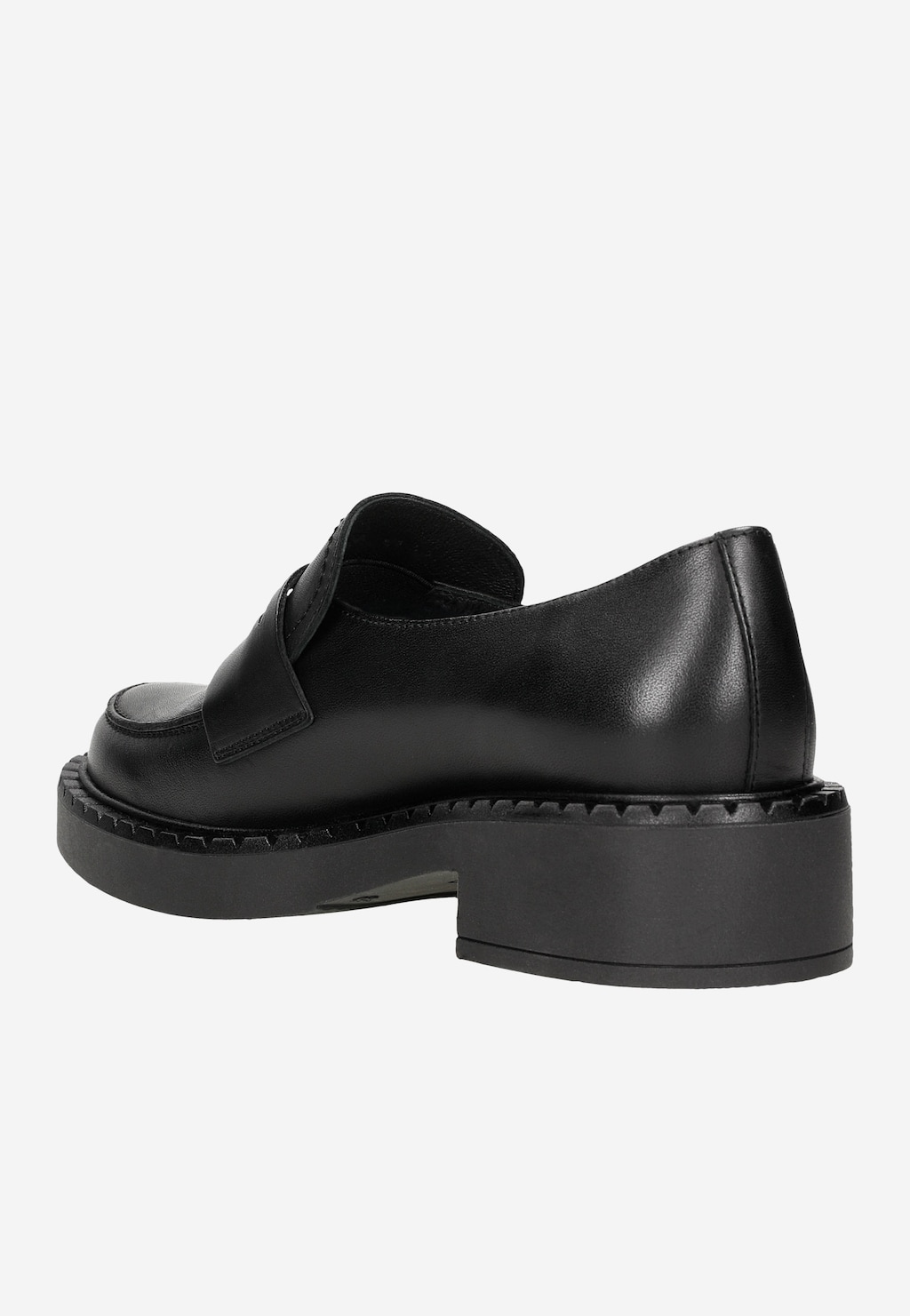 Černé dámské mokasíny na vyšší podrážce 46186-51 Widok 4