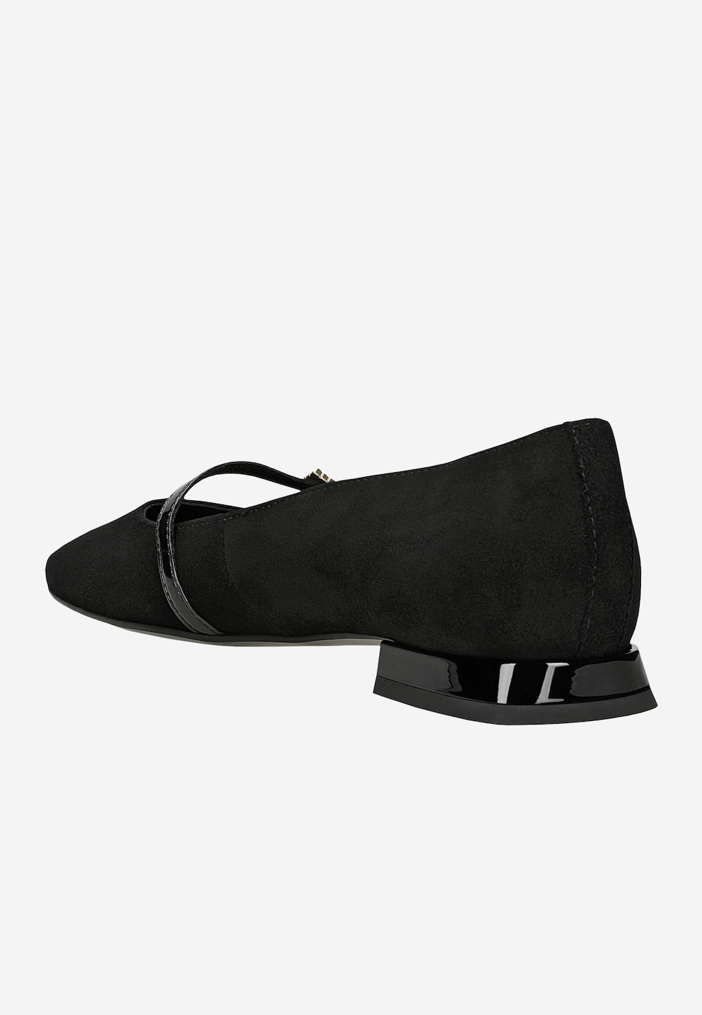 Černé baleríny s lakovaným páskem přes nárt 44051-71 Widok 4