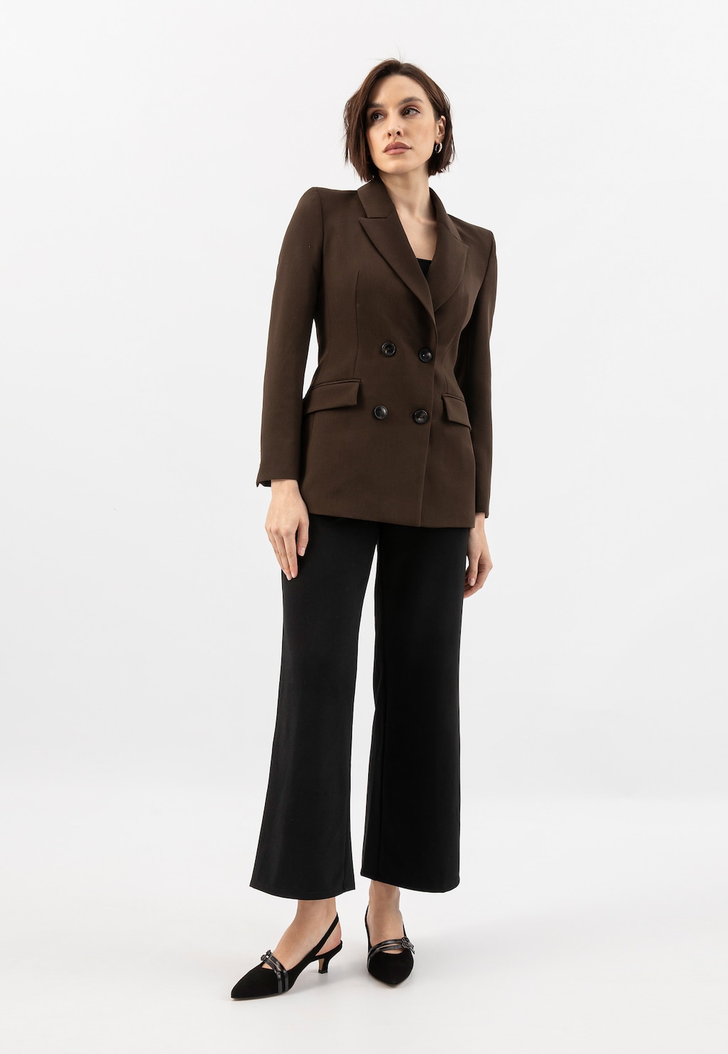 Čierne semišové lodičky s lakovanými ozdobnými remienkami 35160-71 Widok 1