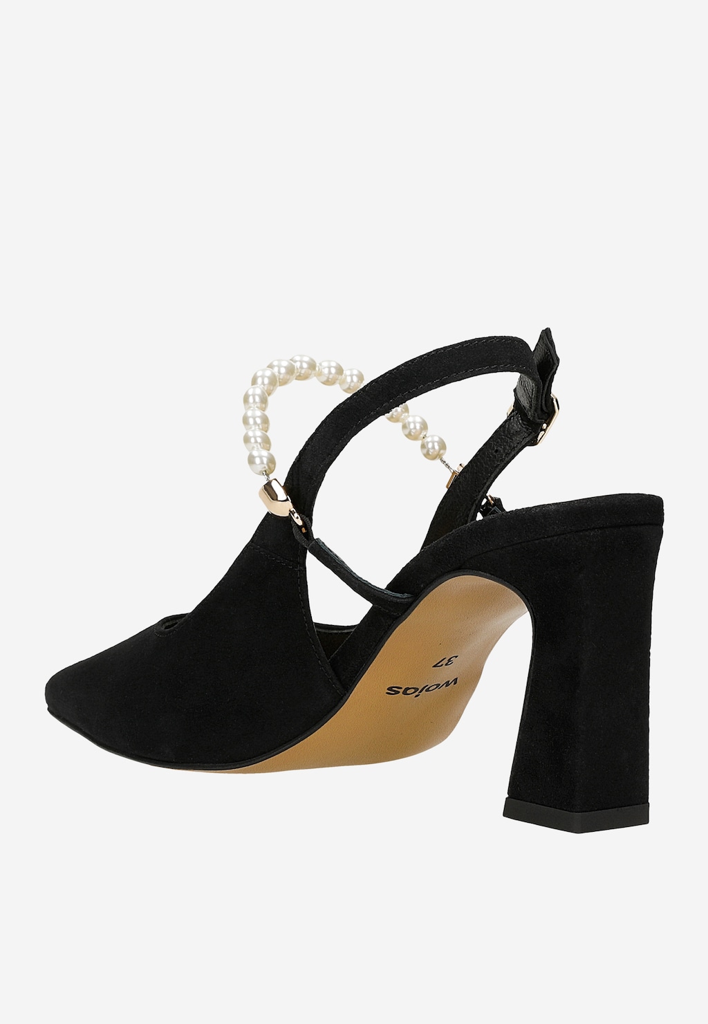 Elegantní lodičky s ozdobnými korálky a otevřenou patou 35159-61 Widok 4