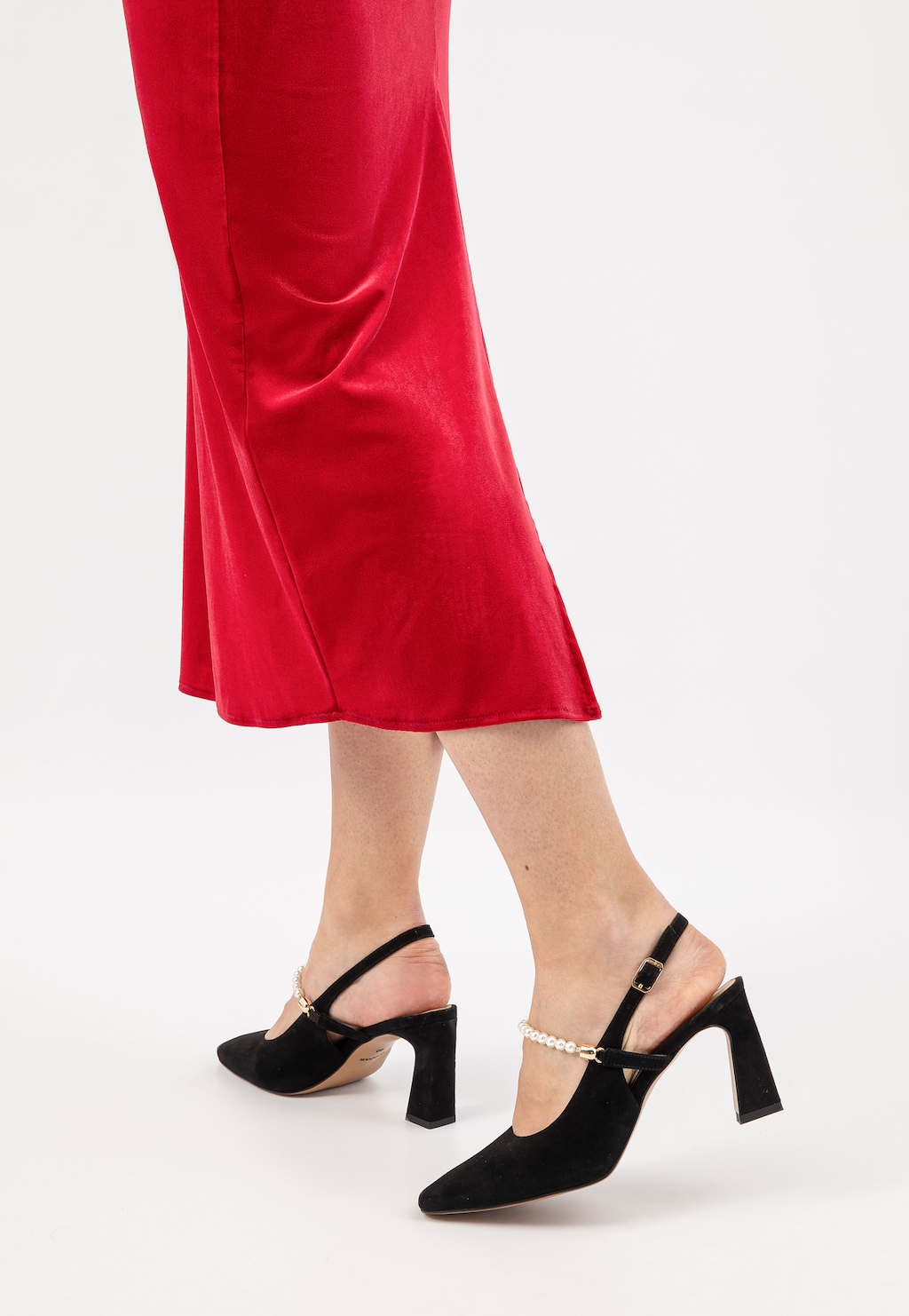 Elegantní lodičky s ozdobnými korálky a otevřenou patou 35159-61 Widok 8