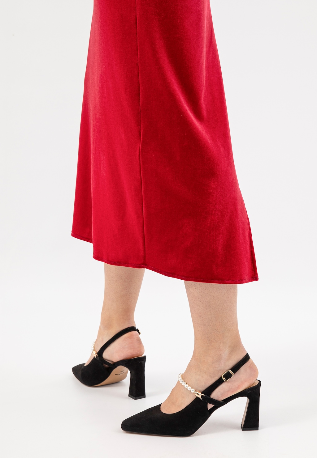 Elegantní lodičky s ozdobnými korálky a otevřenou patou 35159-61 Widok 9