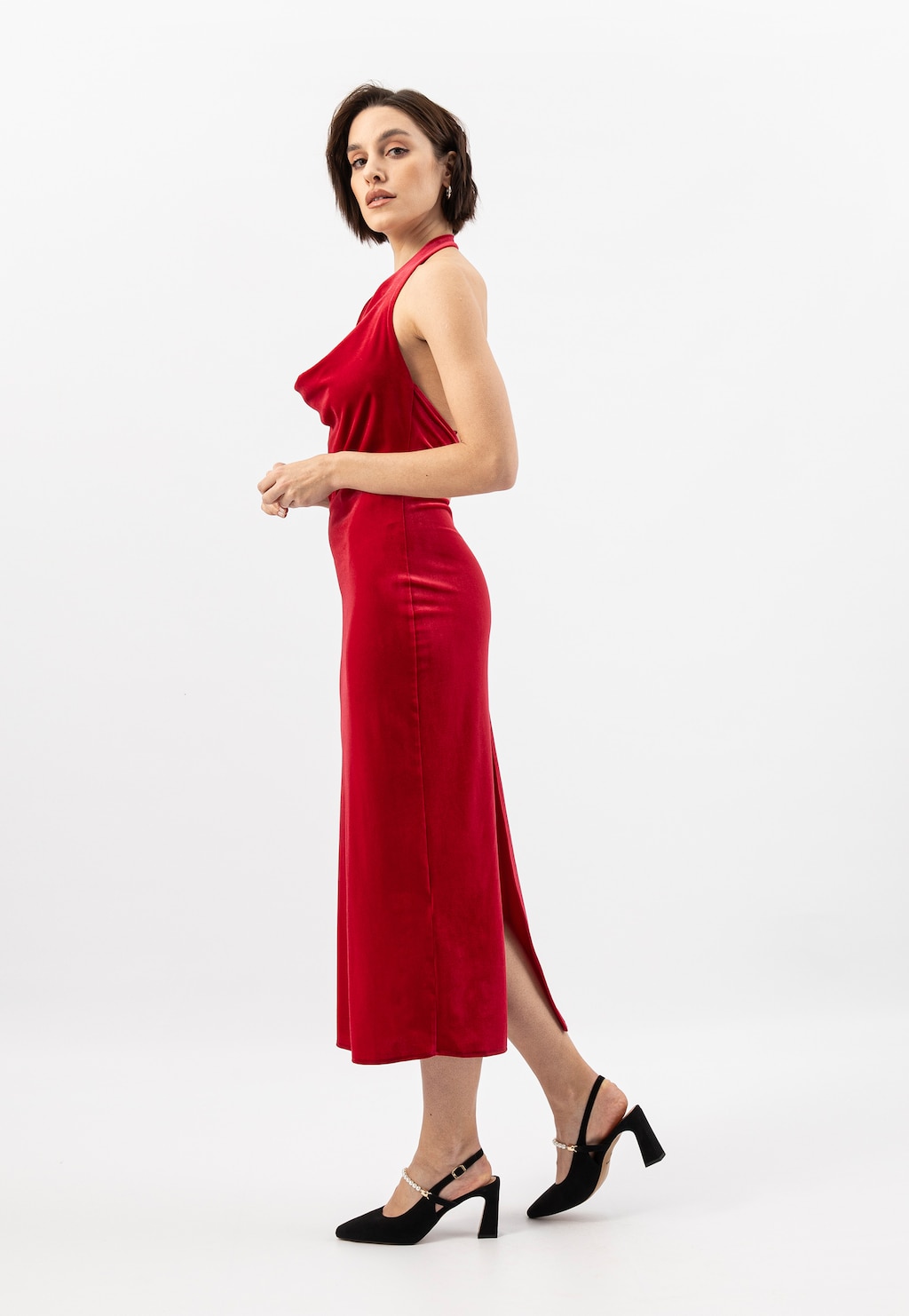 Elegantní lodičky s ozdobnými korálky a otevřenou patou 35159-61 Widok 1