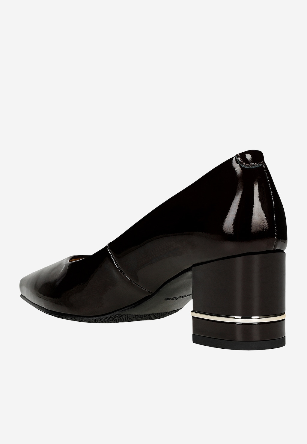 Bordové dámske lodičky na ozdobenom podpätku 35154-36 Widok 4