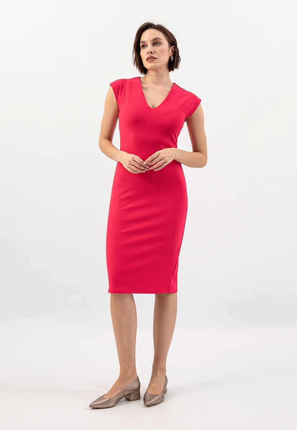 Zlaté lodičky s hadou kožou na nízkom opätku 35140-58 Widok 1