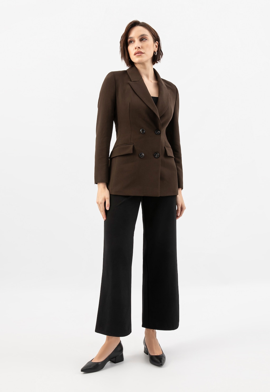 Čierne dámske lodičky z lícovej kože 35140-51 Widok 1