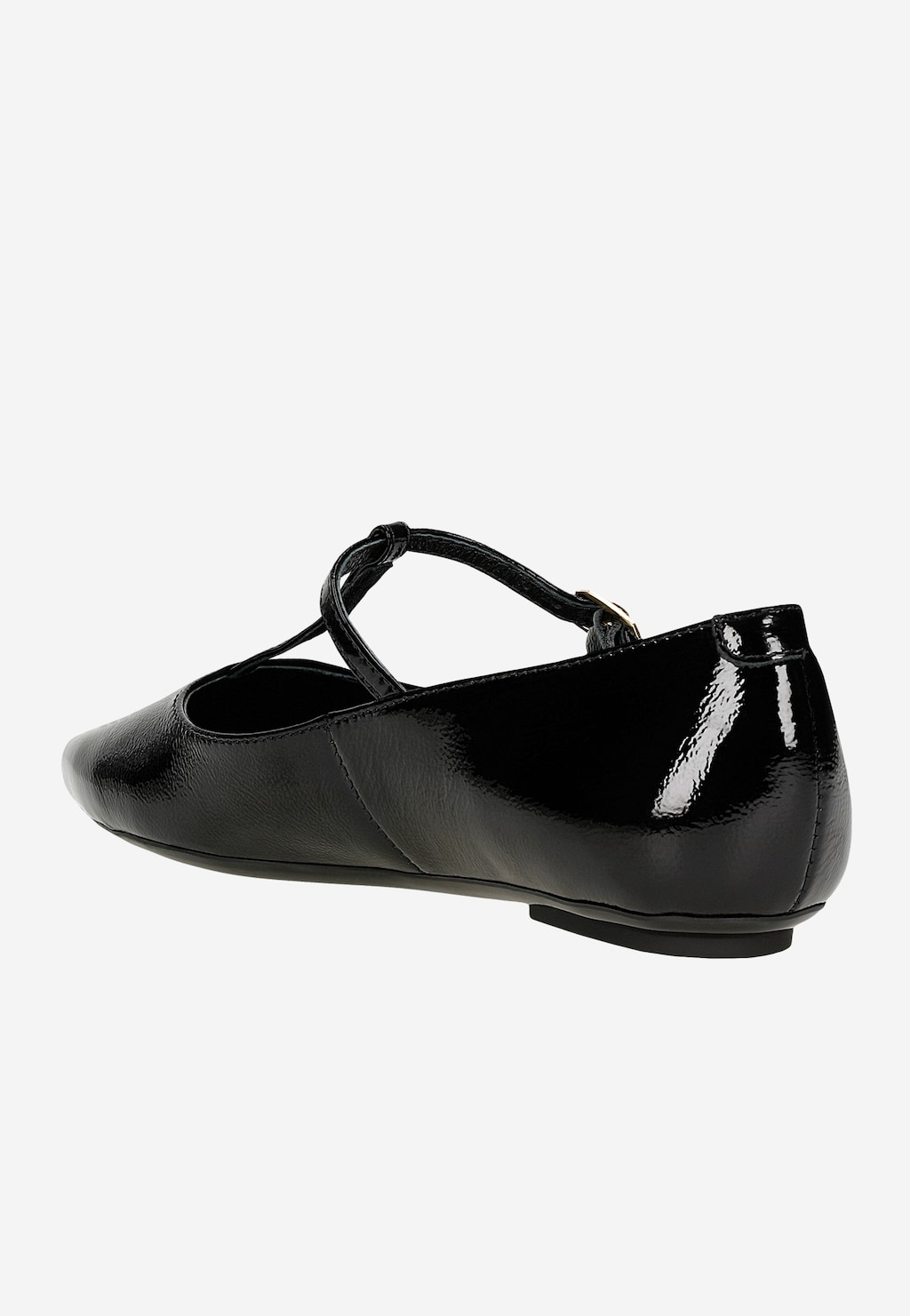 Čierne lakované baleríny s ozdobným remienkom 44048-31 Widok 4