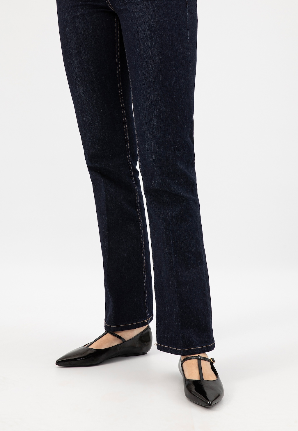 Čierne lakované baleríny s ozdobným remienkom 44048-31 Widok 7