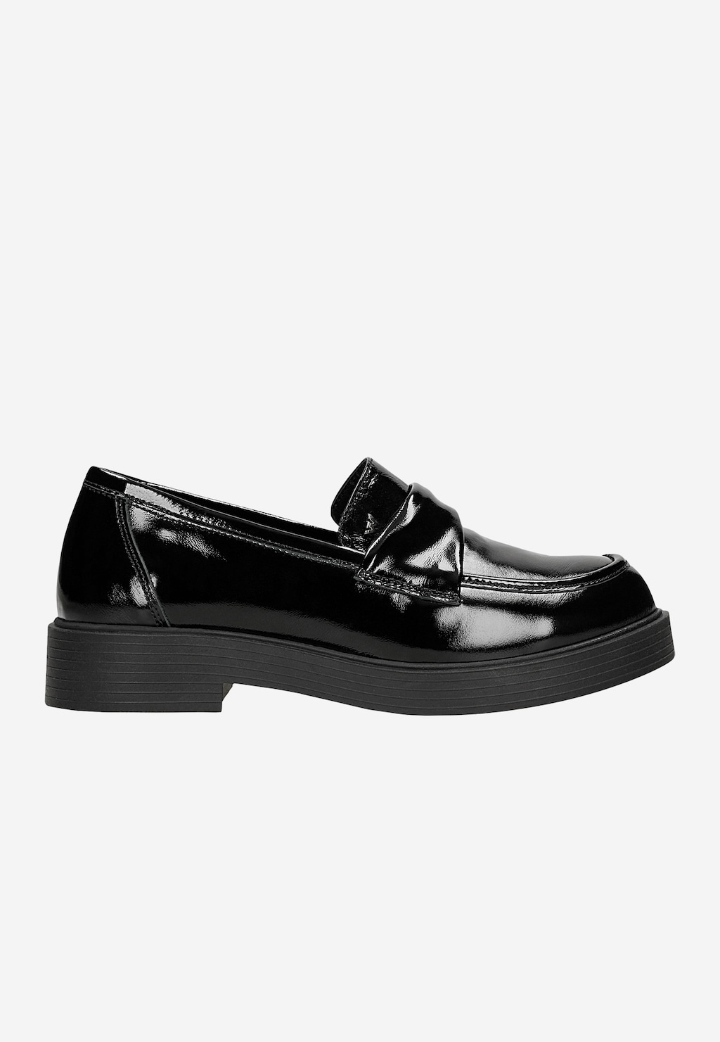 Černé lakované mokasíny typu penny loafers 46305-31 Widok 2