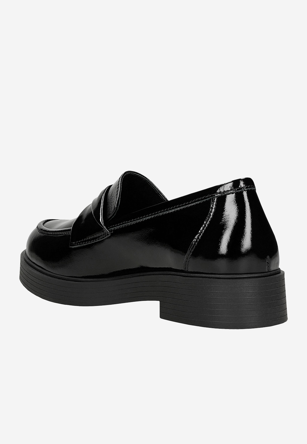 Černé lakované mokasíny typu penny loafers 46305-31 Widok 4
