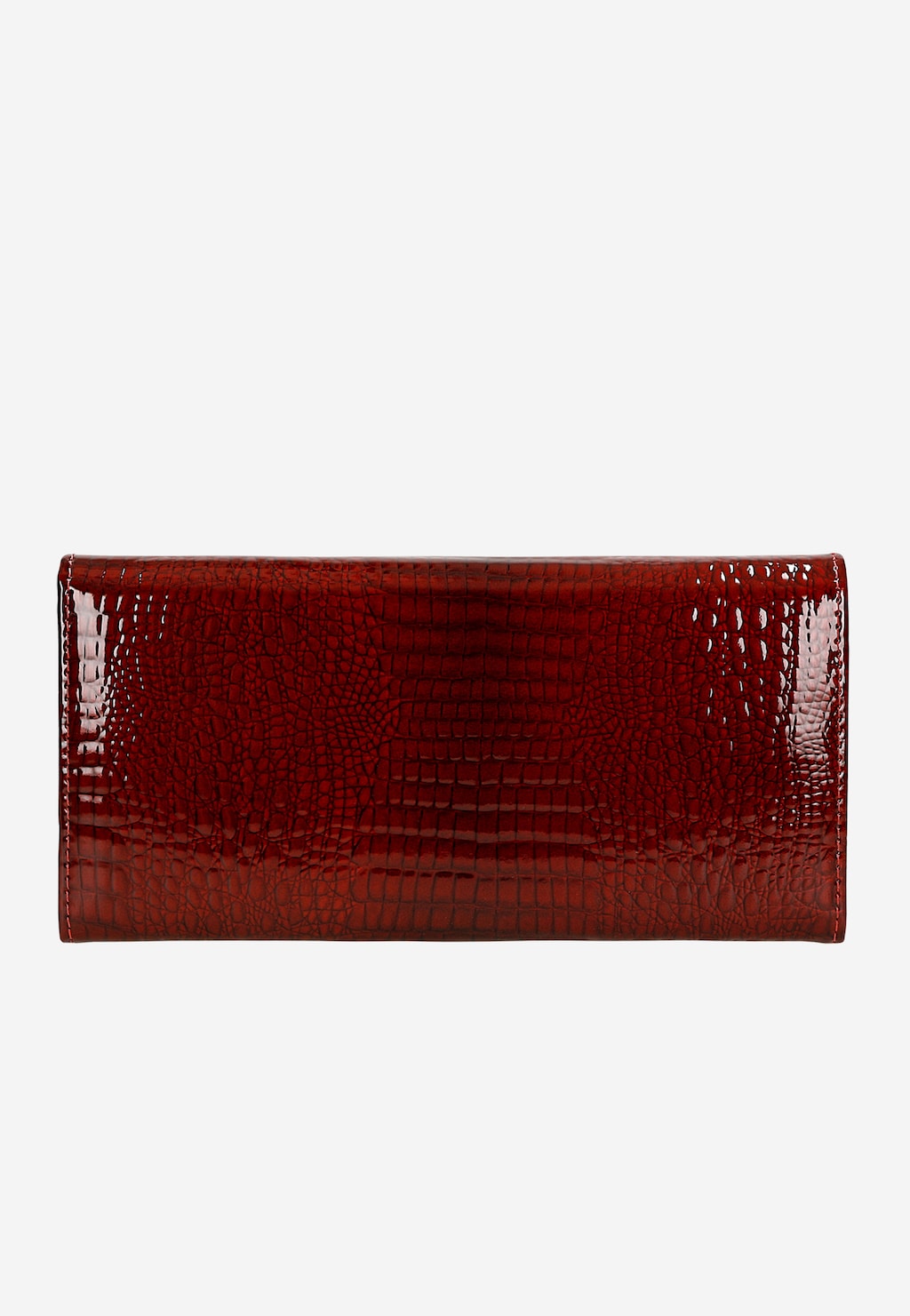 Červená lakovaná dámská peněženka se zajímavým ražením 91058-35 Widok 4