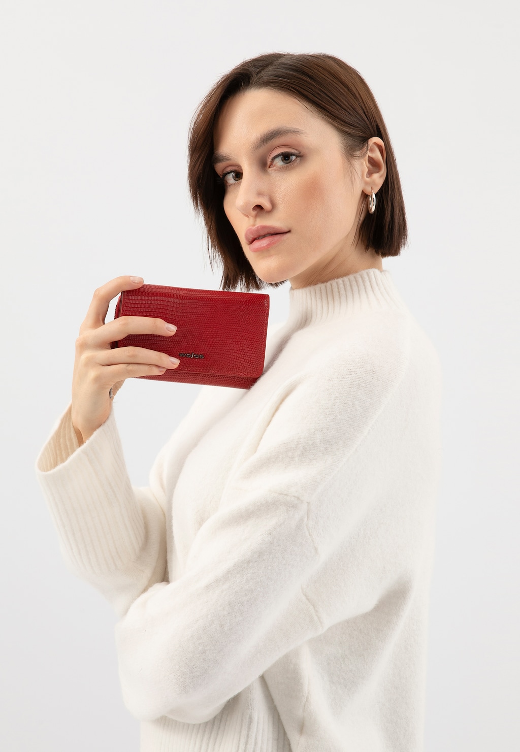 Červená dámska peňaženka z lícovej kože 91036-45 Widok 1