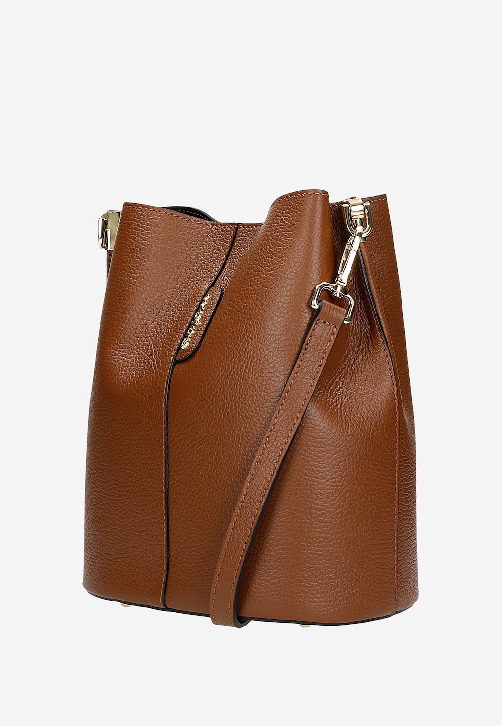 Hnedá kožená kabelka kufrík s odnímateľným popruhom 80434-53 Widok 3