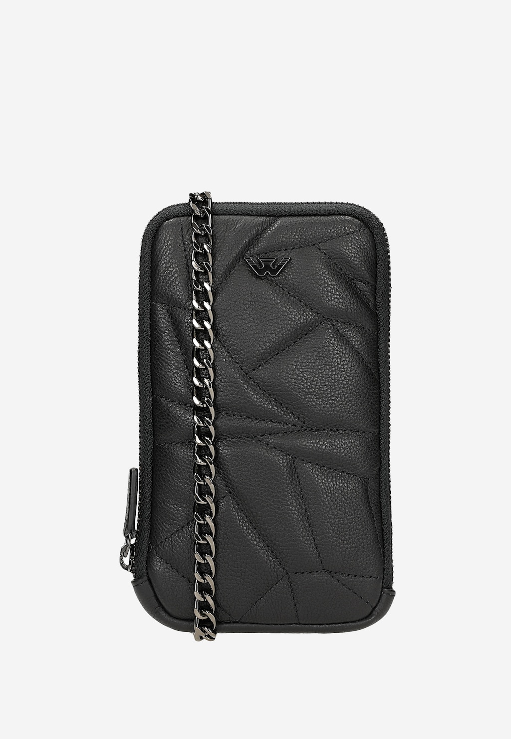 Čierna taštička na telefón s prešívaným vzorom 80423-51 Widok 2