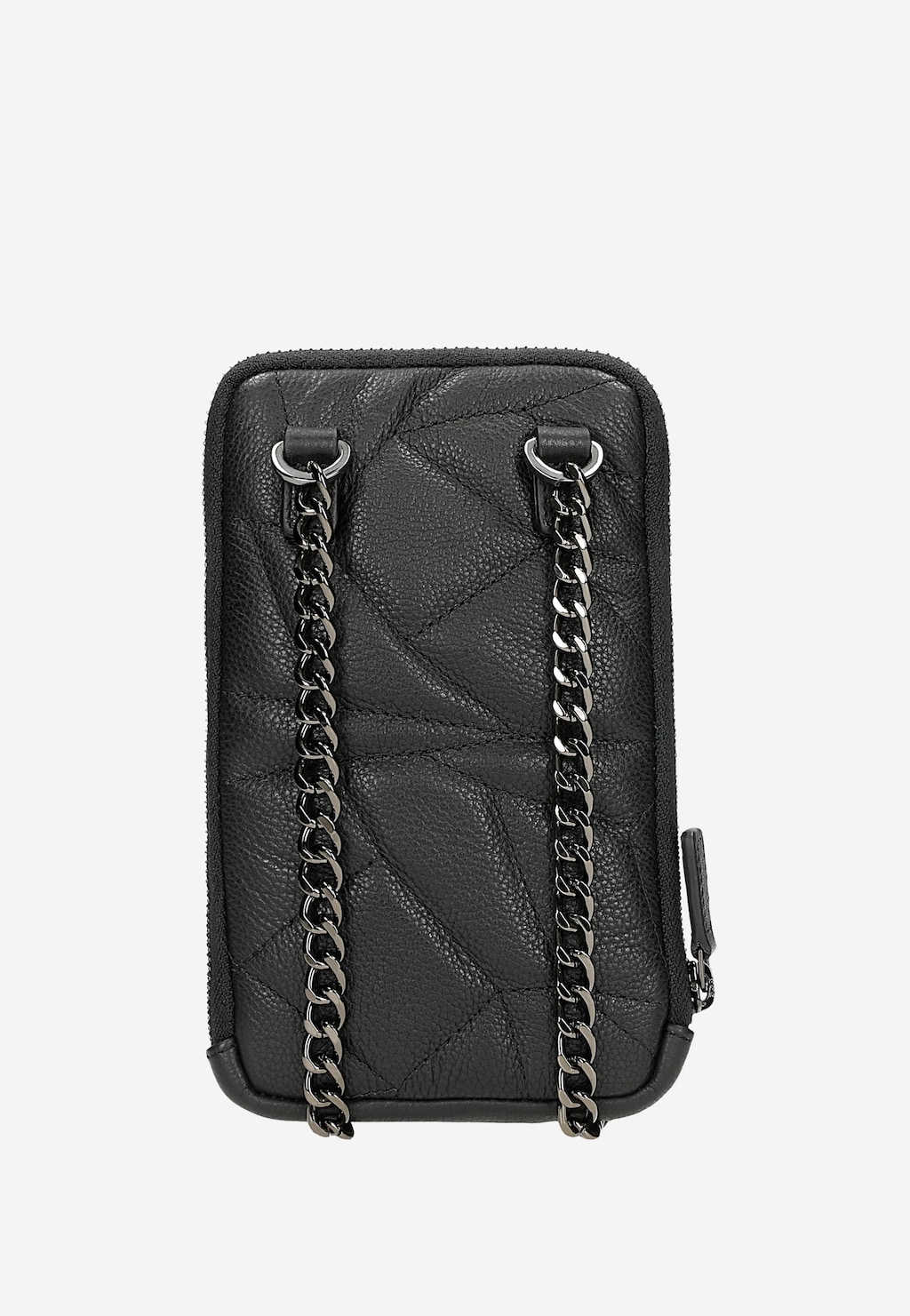 Čierna taštička na telefón s prešívaným vzorom 80423-51 Widok 4