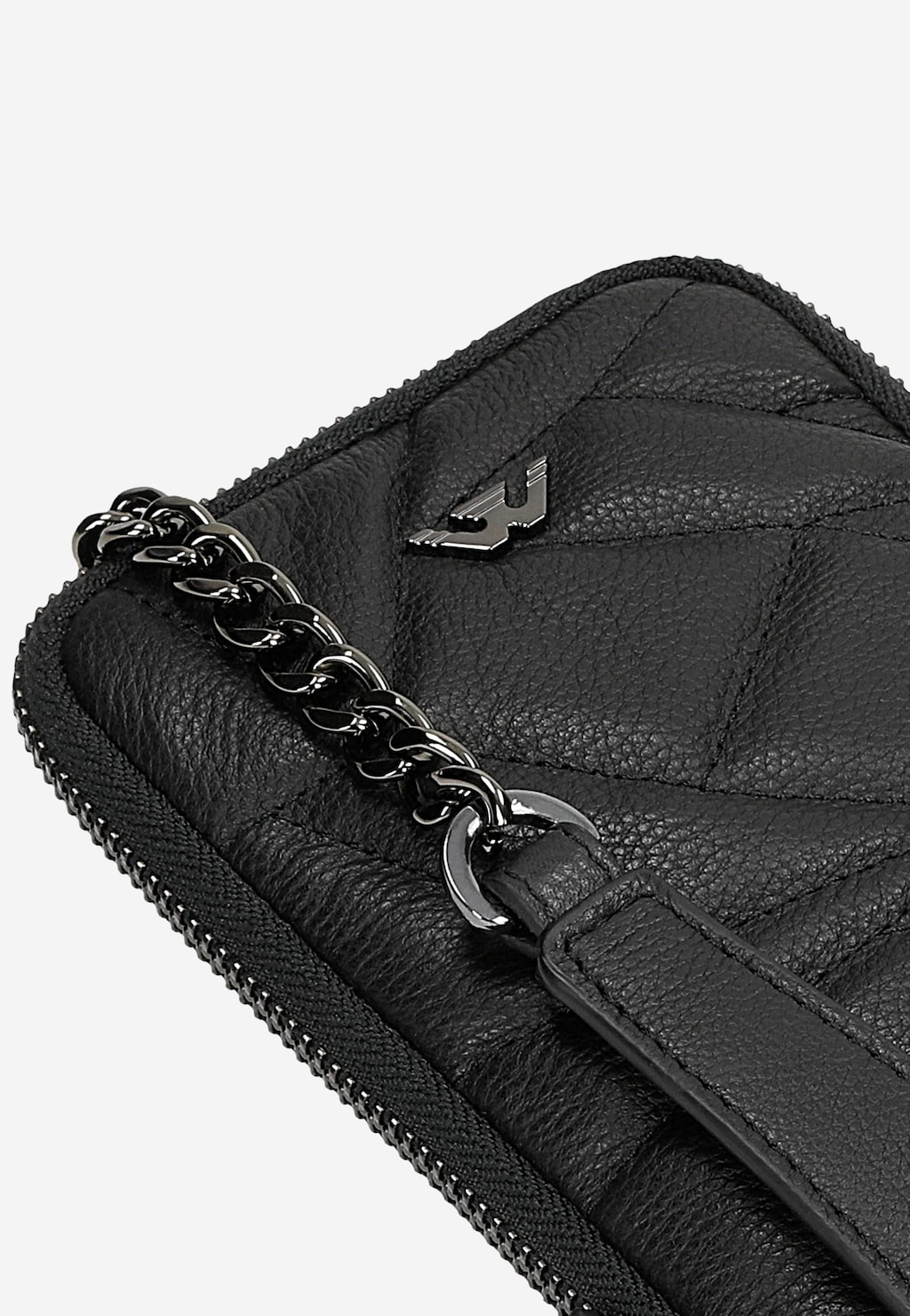 Čierna taštička na telefón s prešívaným vzorom 80423-51 Widok 7