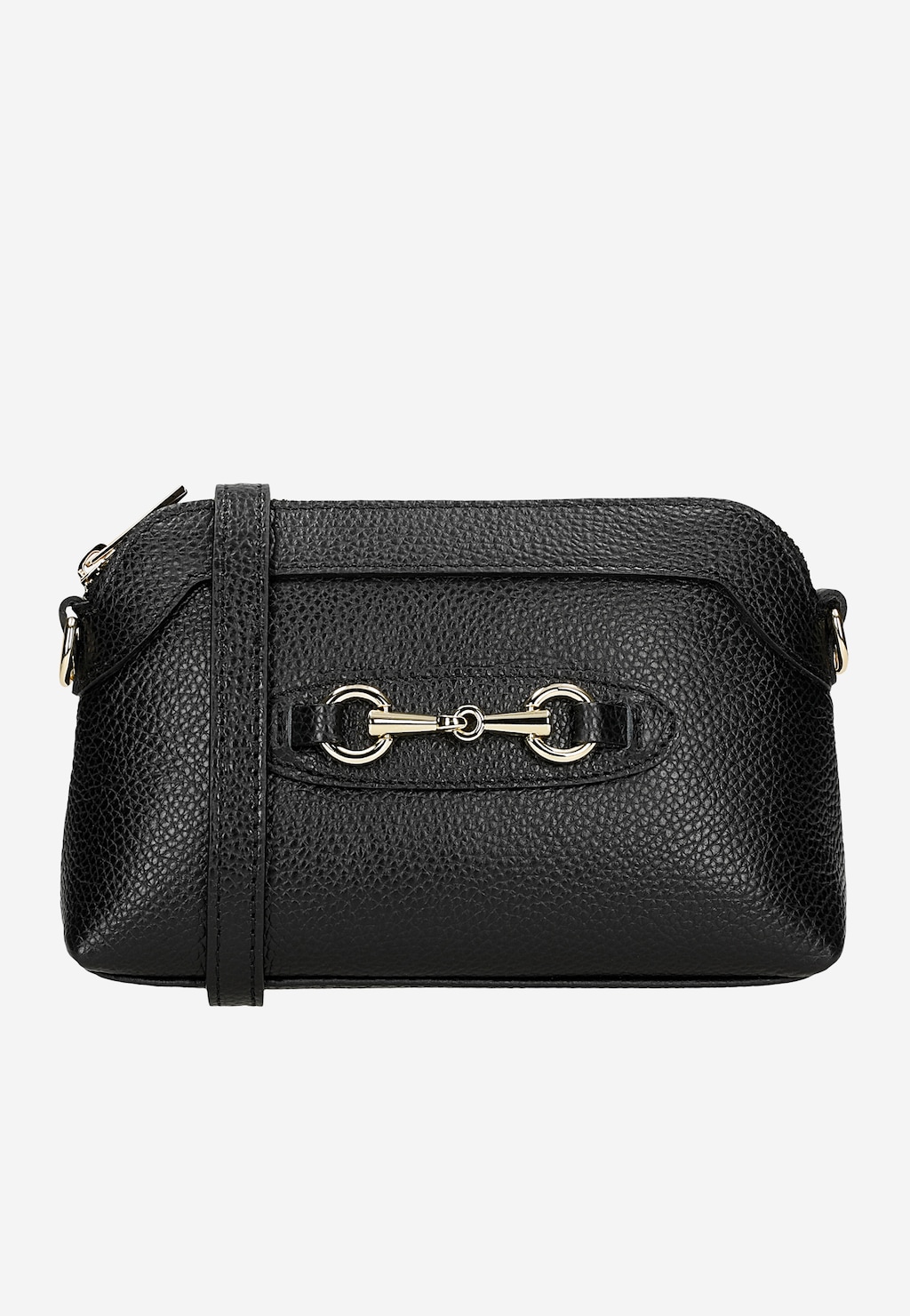 Malá černá společenská kabelka se zlatou ozdobou 80155-51 Widok 2