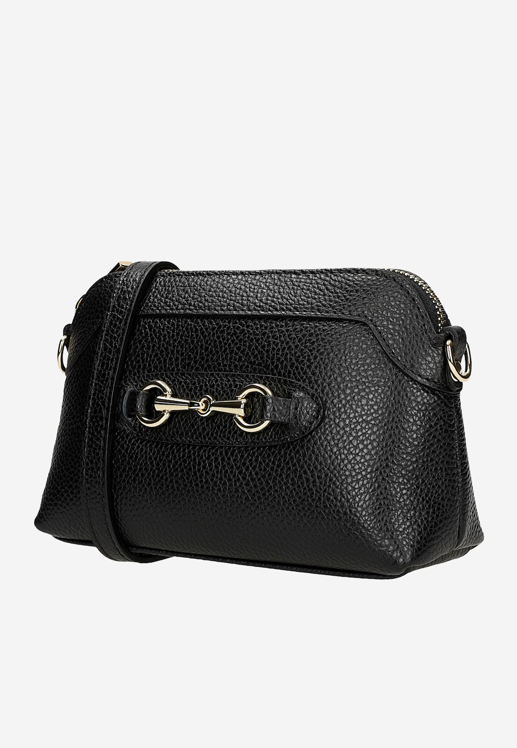 Malá černá společenská kabelka se zlatou ozdobou 80155-51 Widok 3