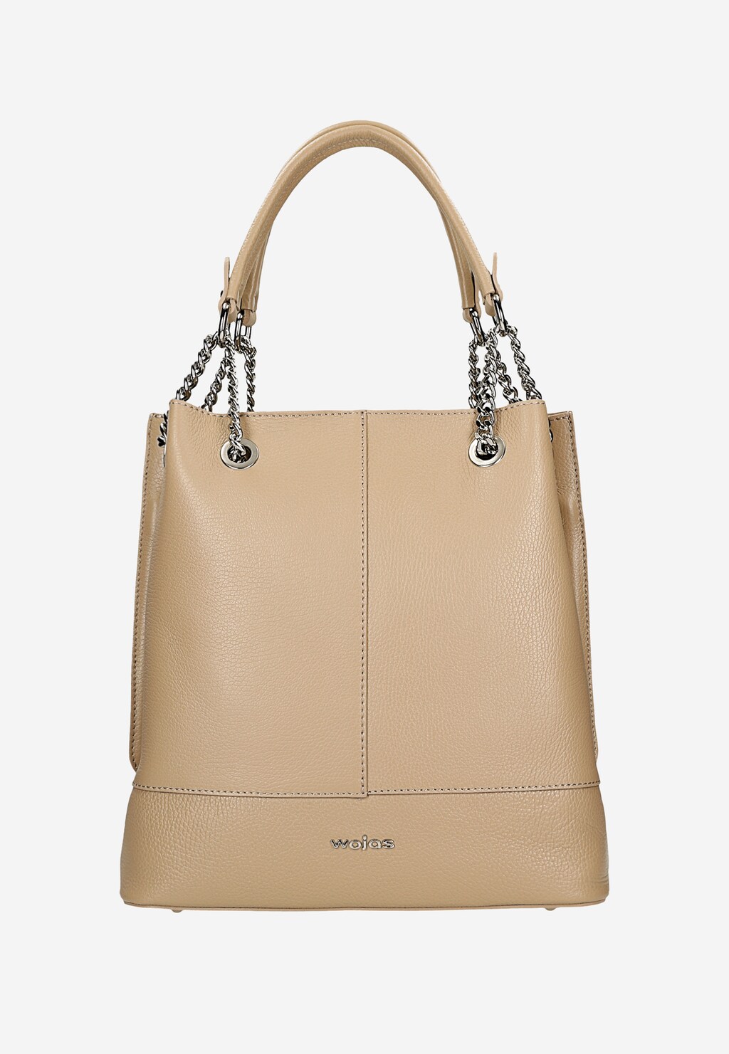 Veľká béžová dámska kabelka z lícovej kože 80105-54 Widok 2