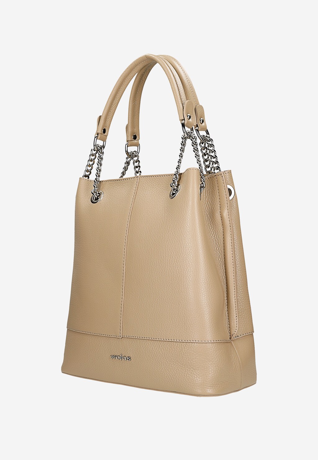 Veľká béžová dámska kabelka z lícovej kože 80105-54 Widok 3