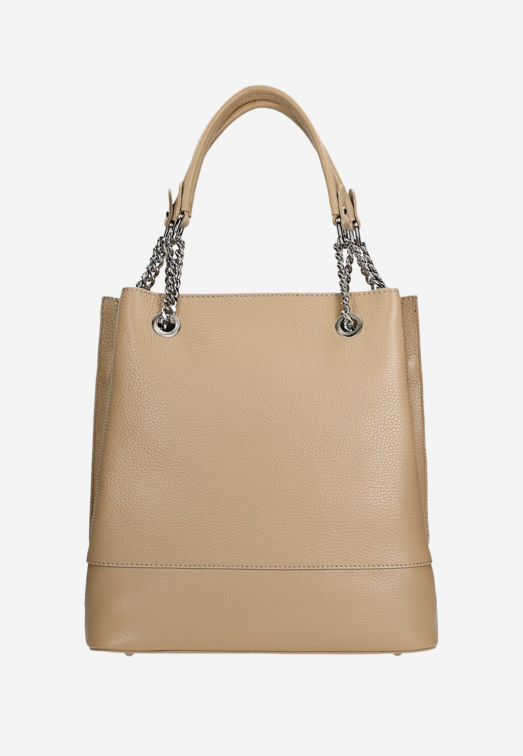 Veľká béžová dámska kabelka z lícovej kože 80105-54 Widok 4
