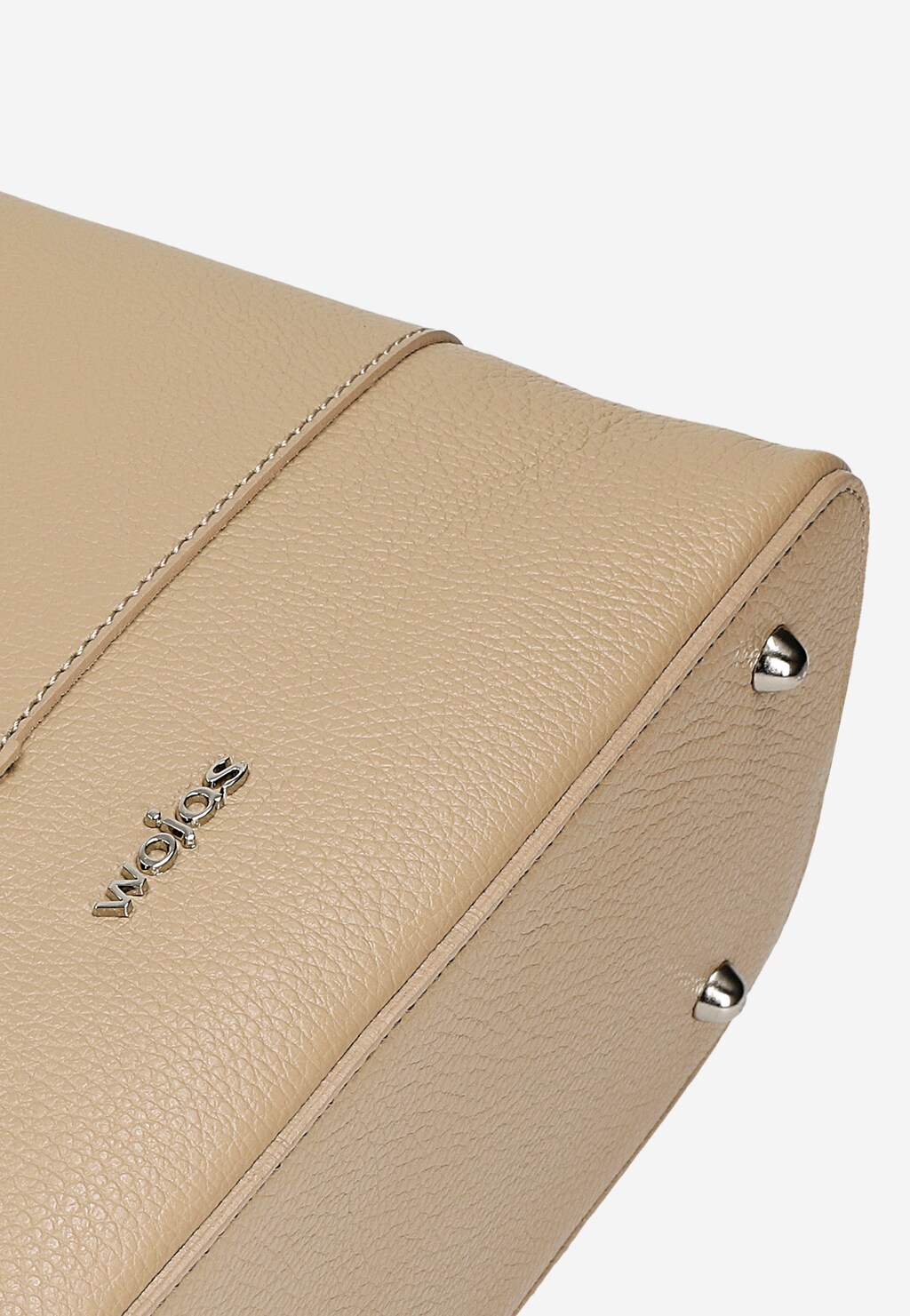 Veľká béžová dámska kabelka z lícovej kože 80105-54 Widok 8