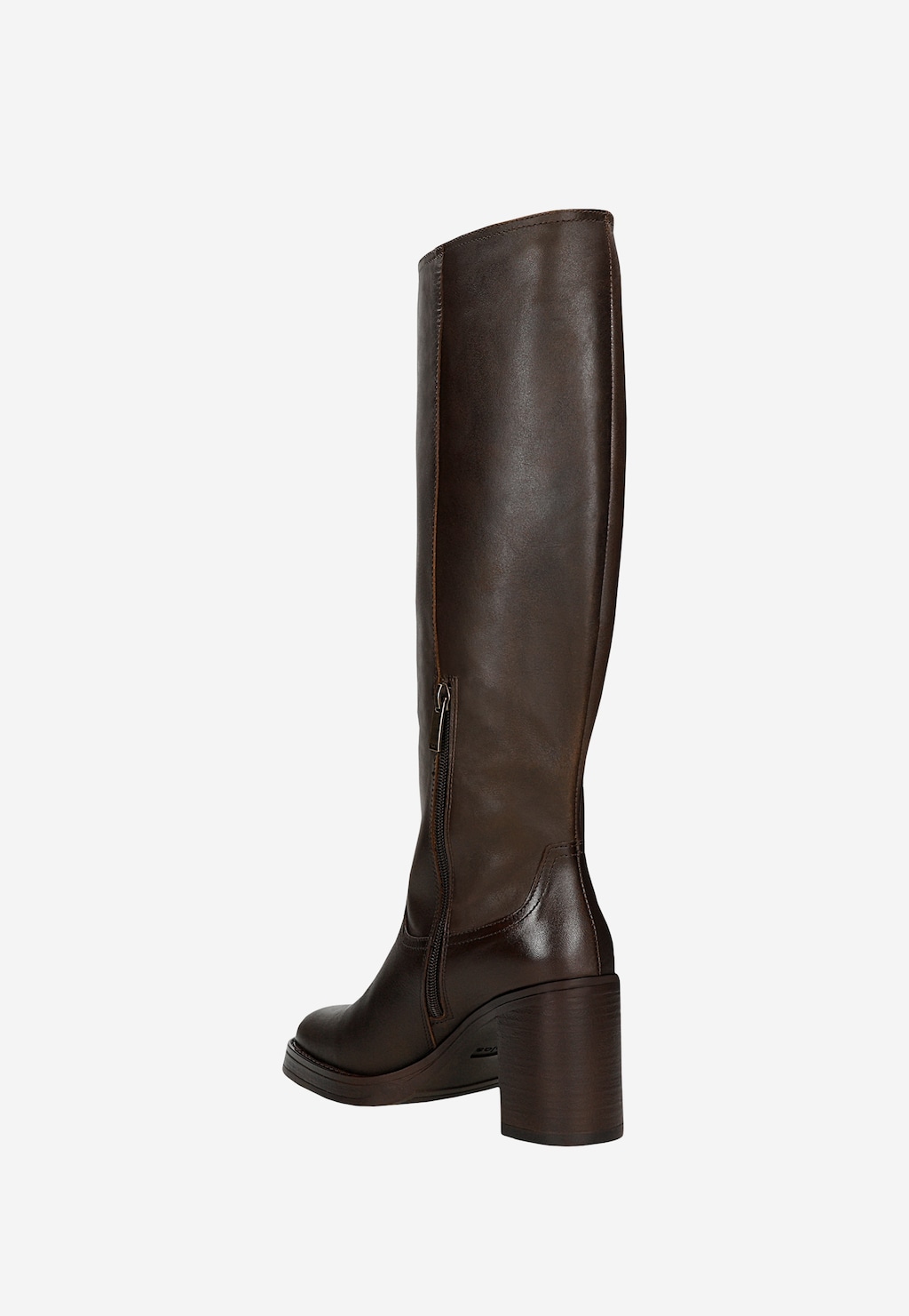 Hnědé dámské kozačky z hladké kůže 71066-52 Widok 4