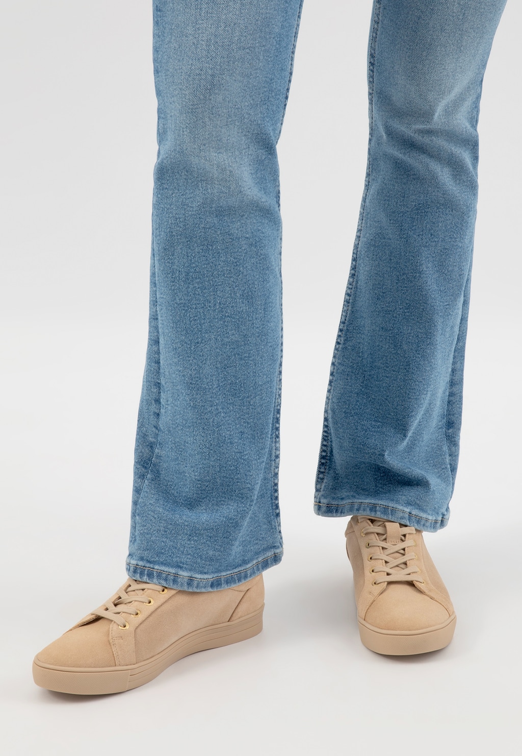 Béžové dámské tenisky na šněrování 46019-64 Widok 9