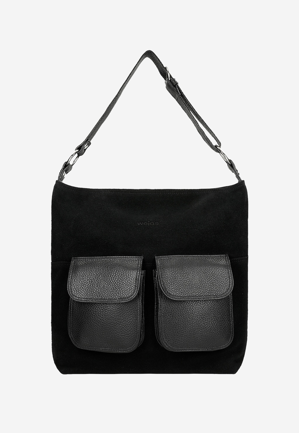 Černá kabelka z kombinované kůže 9819-71 Widok 2