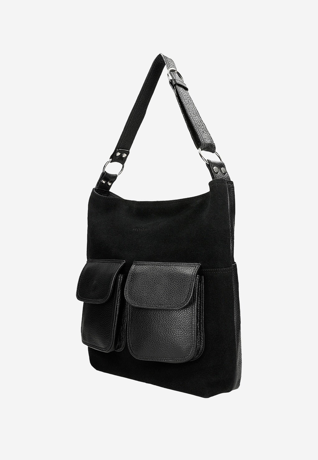 Černá kabelka z kombinované kůže 9819-71 Widok 3