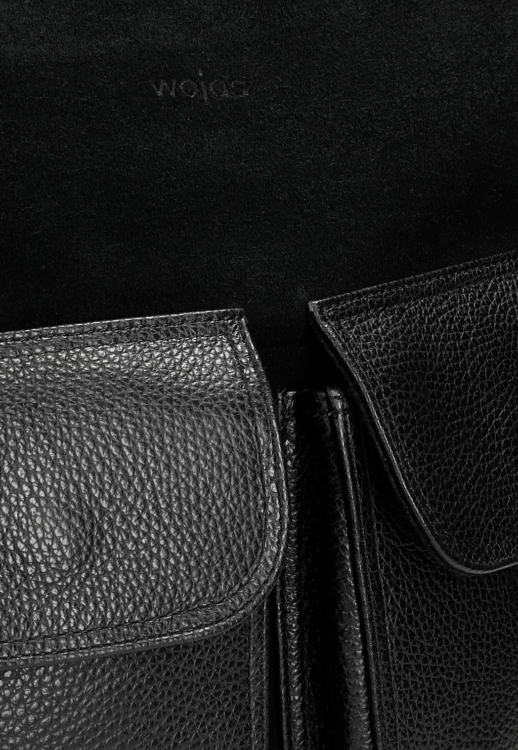 Černá kabelka z kombinované kůže 9819-71 Widok 7