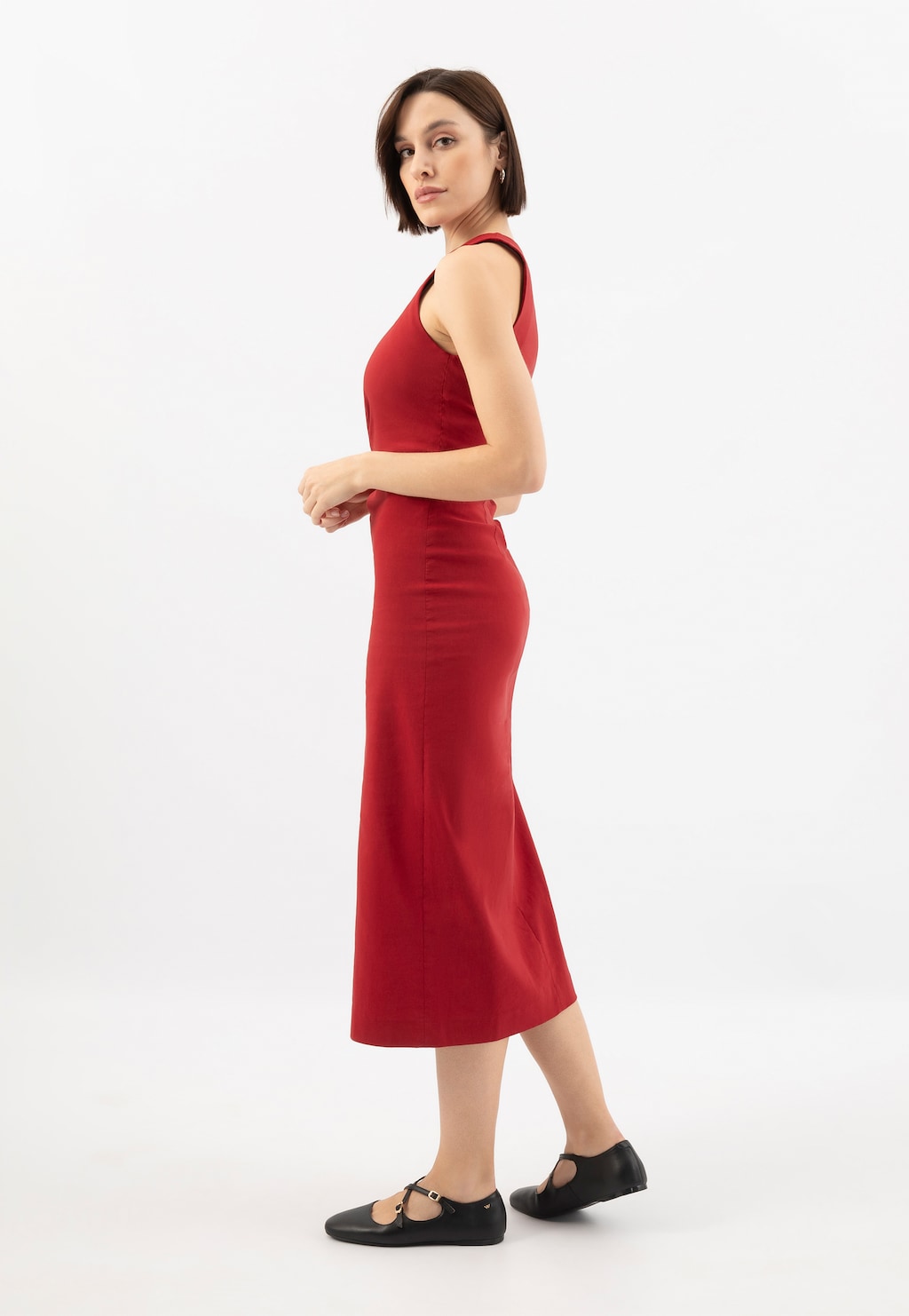 Černé kožené dámské balerínky s překříženými pásky 44059-51 Widok 8