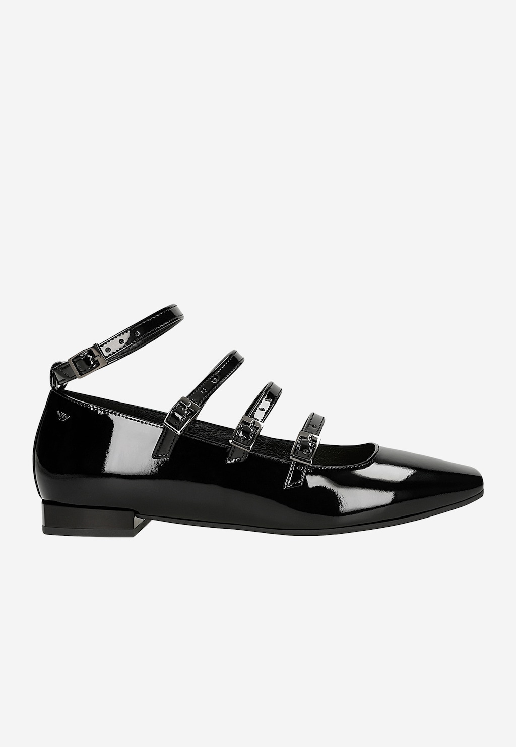 Dámské černé lakované baleríny s více pásky 44053-31 Widok 2