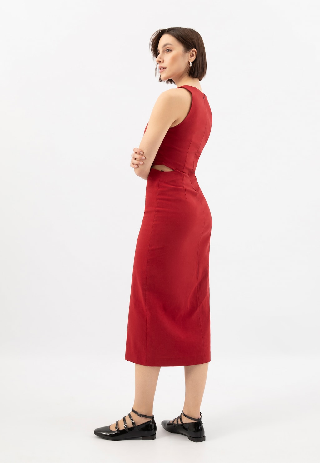 Dámské černé lakované baleríny s více pásky 44053-31 Widok 8