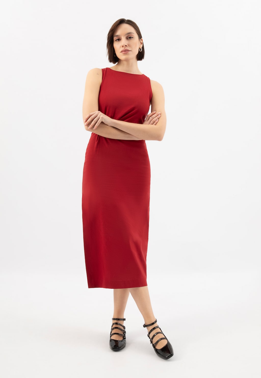 Dámské černé lakované baleríny s více pásky 44053-31 Widok 1