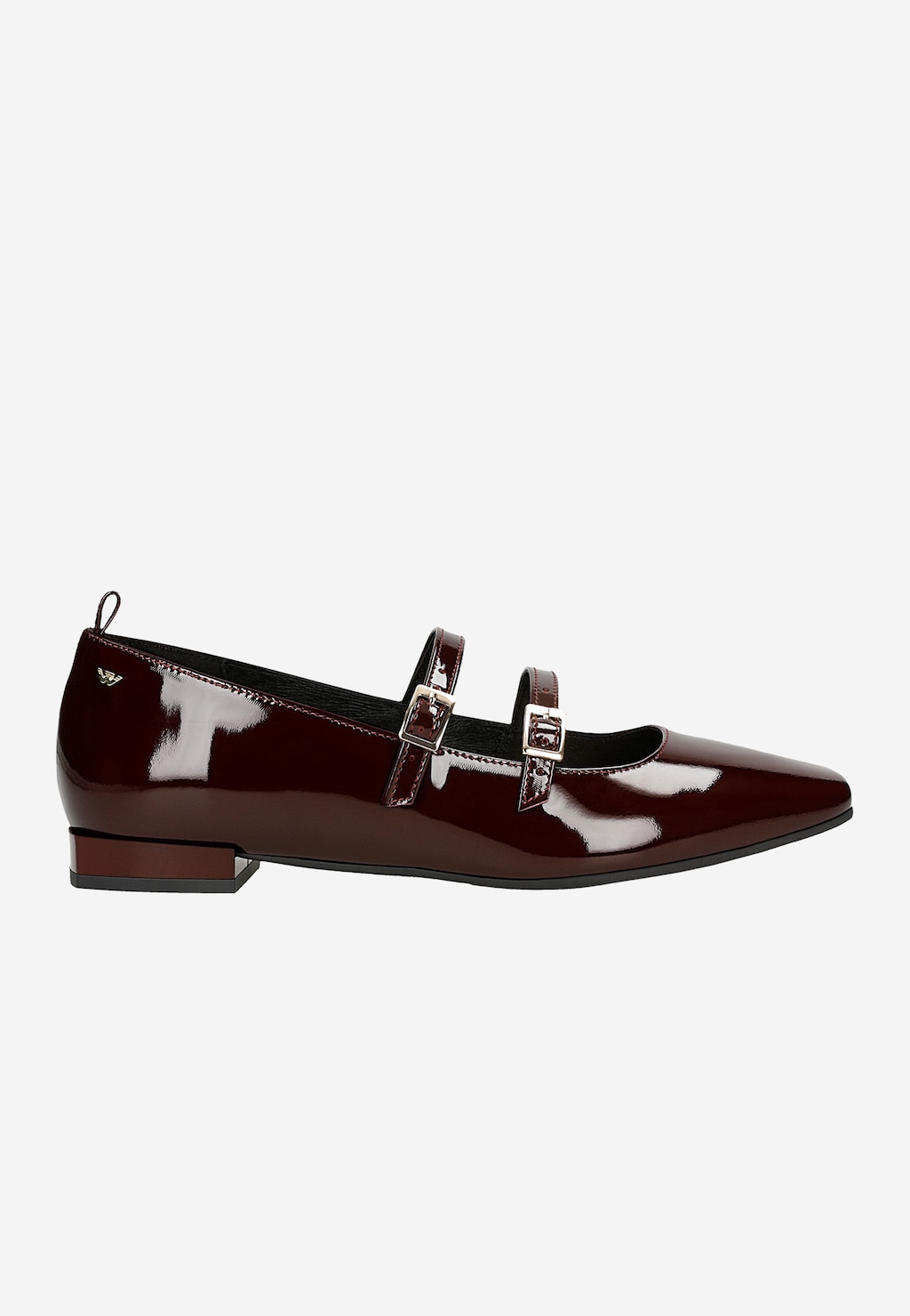 Bordové lakované baleríny Mary Jane s dvěma pásky přes nárt 44052-35 Widok 2