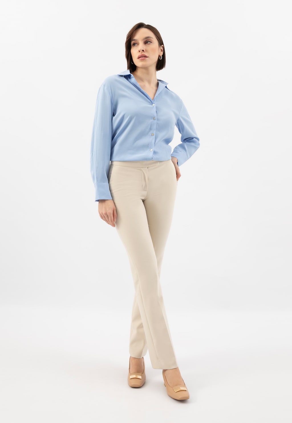 Lodičky z lícnej kože s kovovou ozdobou 35097-54 Widok 9