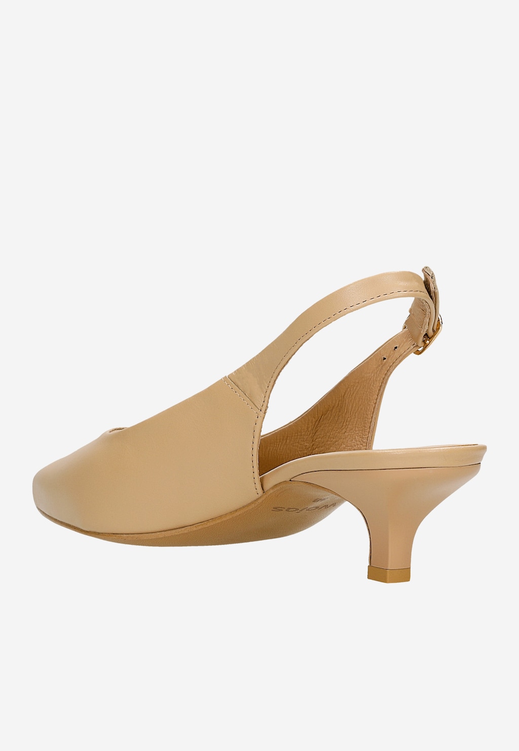 Béžové lodičky s otevřenou patou 35162-54 Widok 3