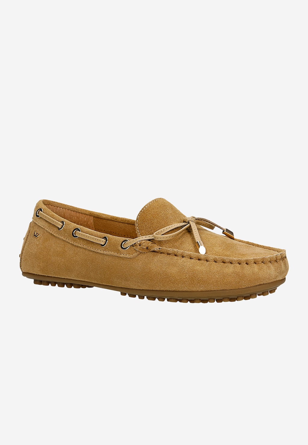 Béžové dámské mokasíny z lícové kůže 46327-64 Widok 2