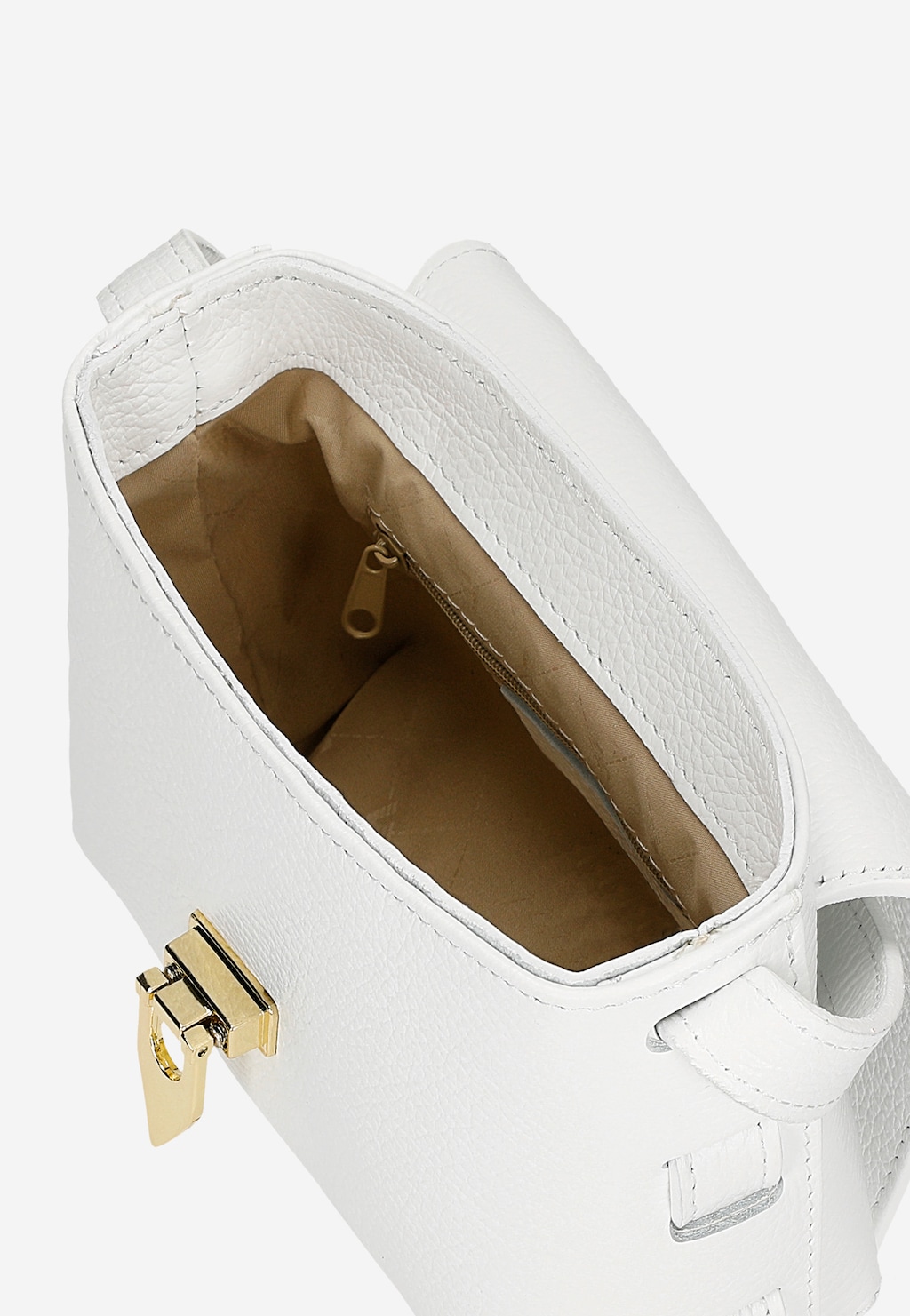 Bílá společenská kabelka z pravé kůže 80190-50 Widok 5