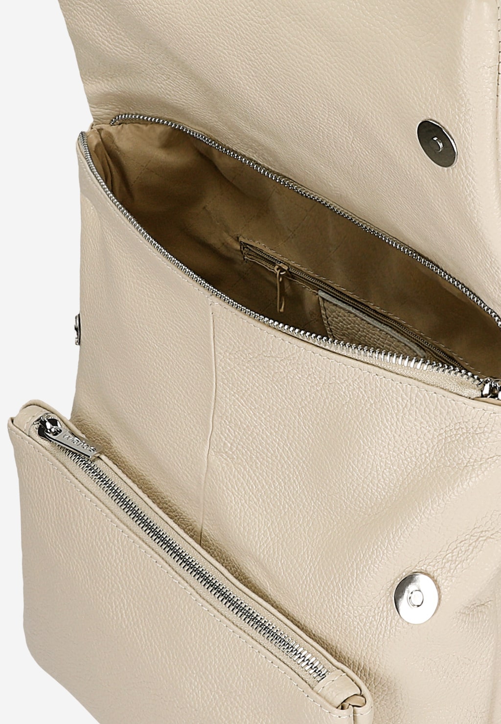 Kožený dámský batoh ve světle béžové barvě 80435-44 Widok 4