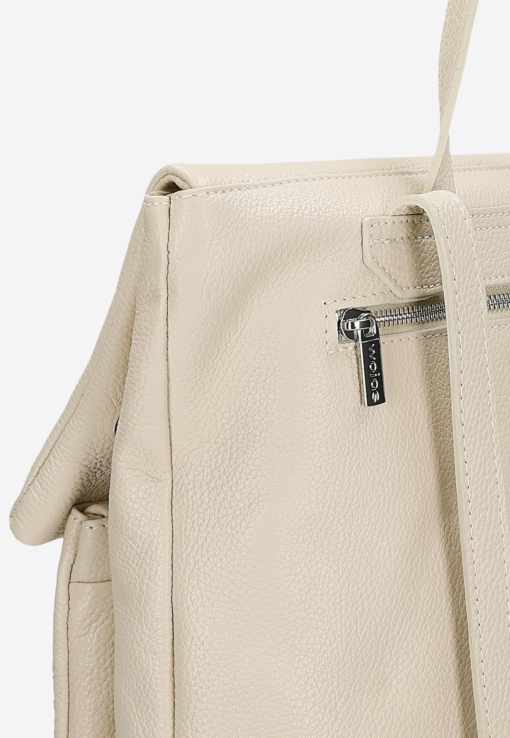 Kožený dámský batoh ve světle béžové barvě 80435-44 Widok 6