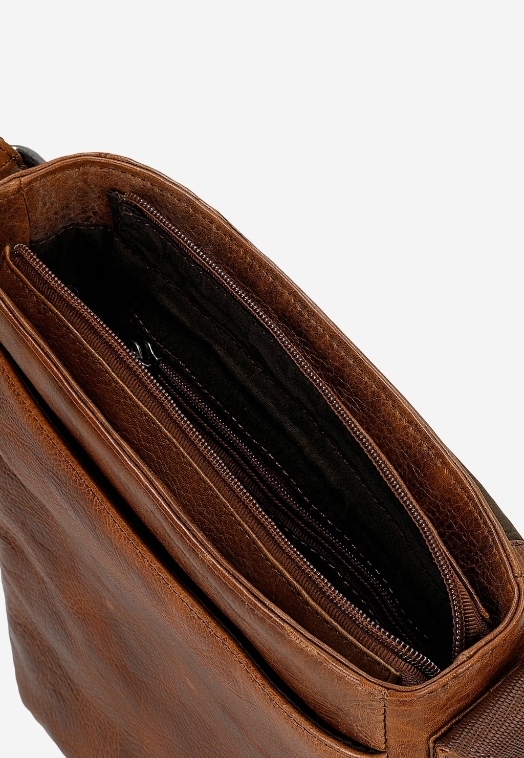 Malá hnedá kožená pánska taška na rameno 90029-53 Widok 5
