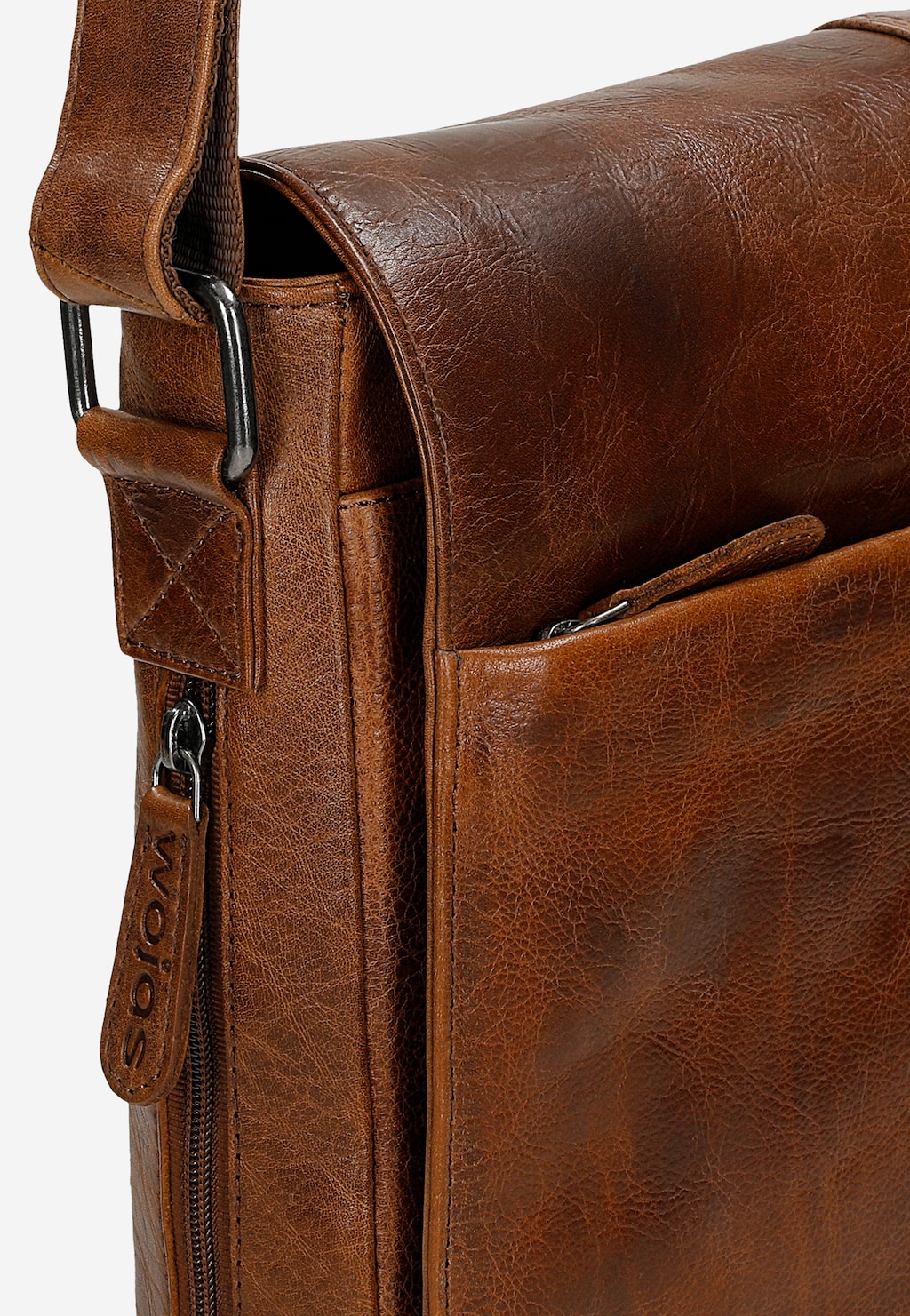 Malá hnedá kožená pánska taška na rameno 90029-53 Widok 6