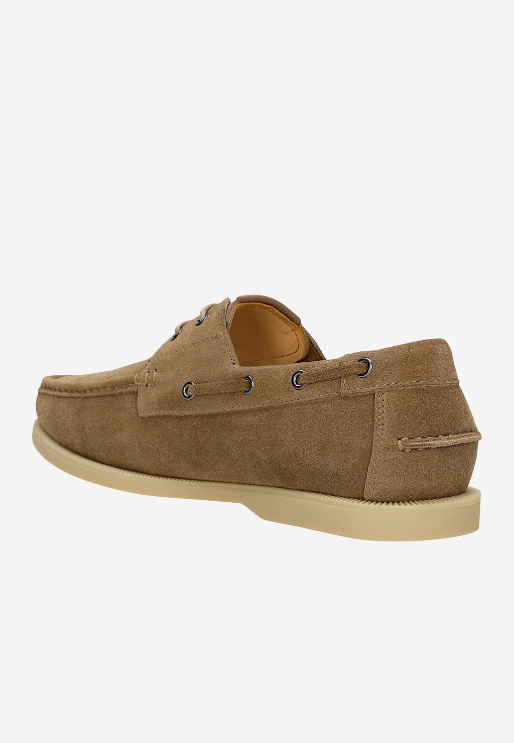 Béžové šnurovacie pánske poltopánky v štýle mokasínov 10256-64 Widok 3