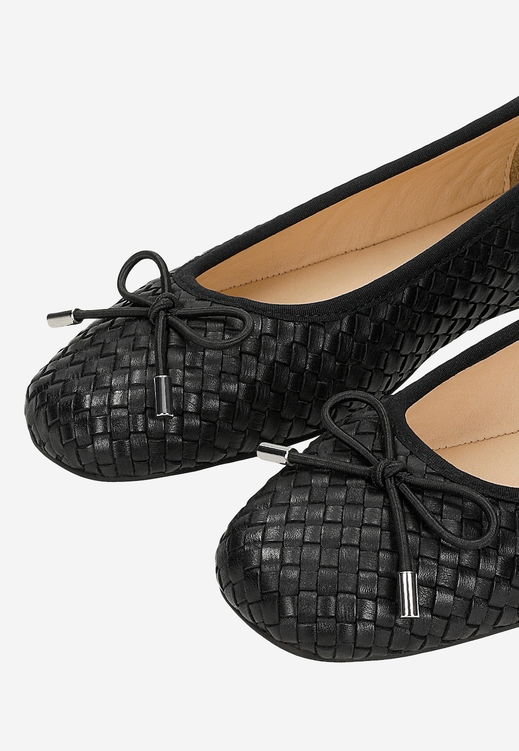 Čierne dámske balerínky z pletenej kože 44045-51 Widok 6