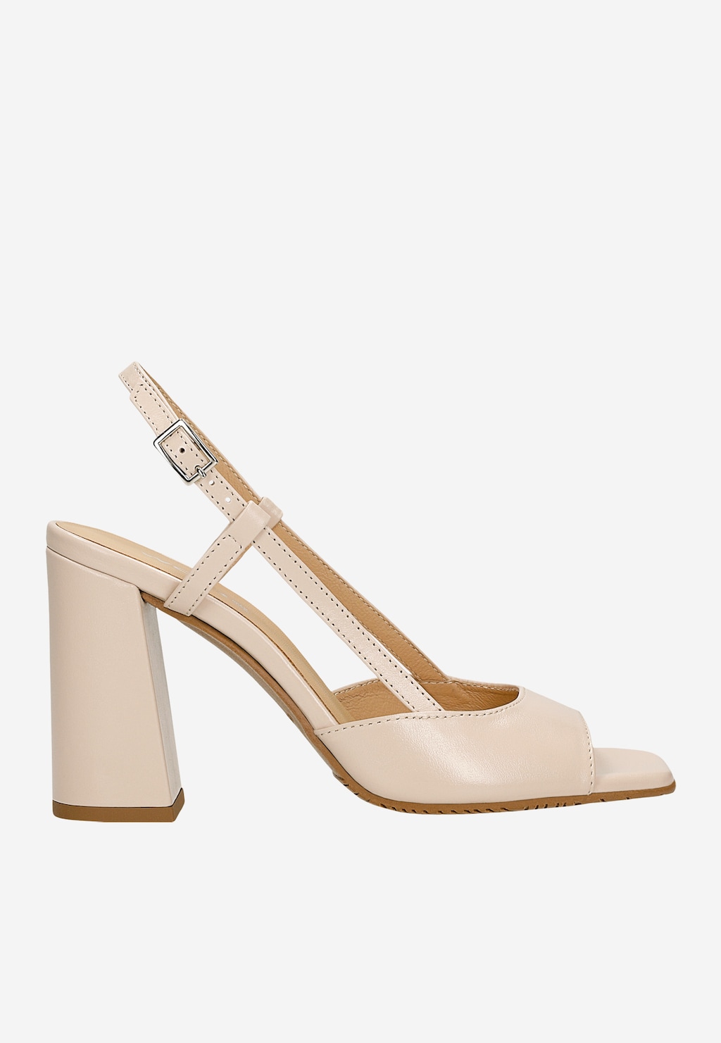 Béžové dámské sandály na vysokém podpatku 76219-54 Widok 1