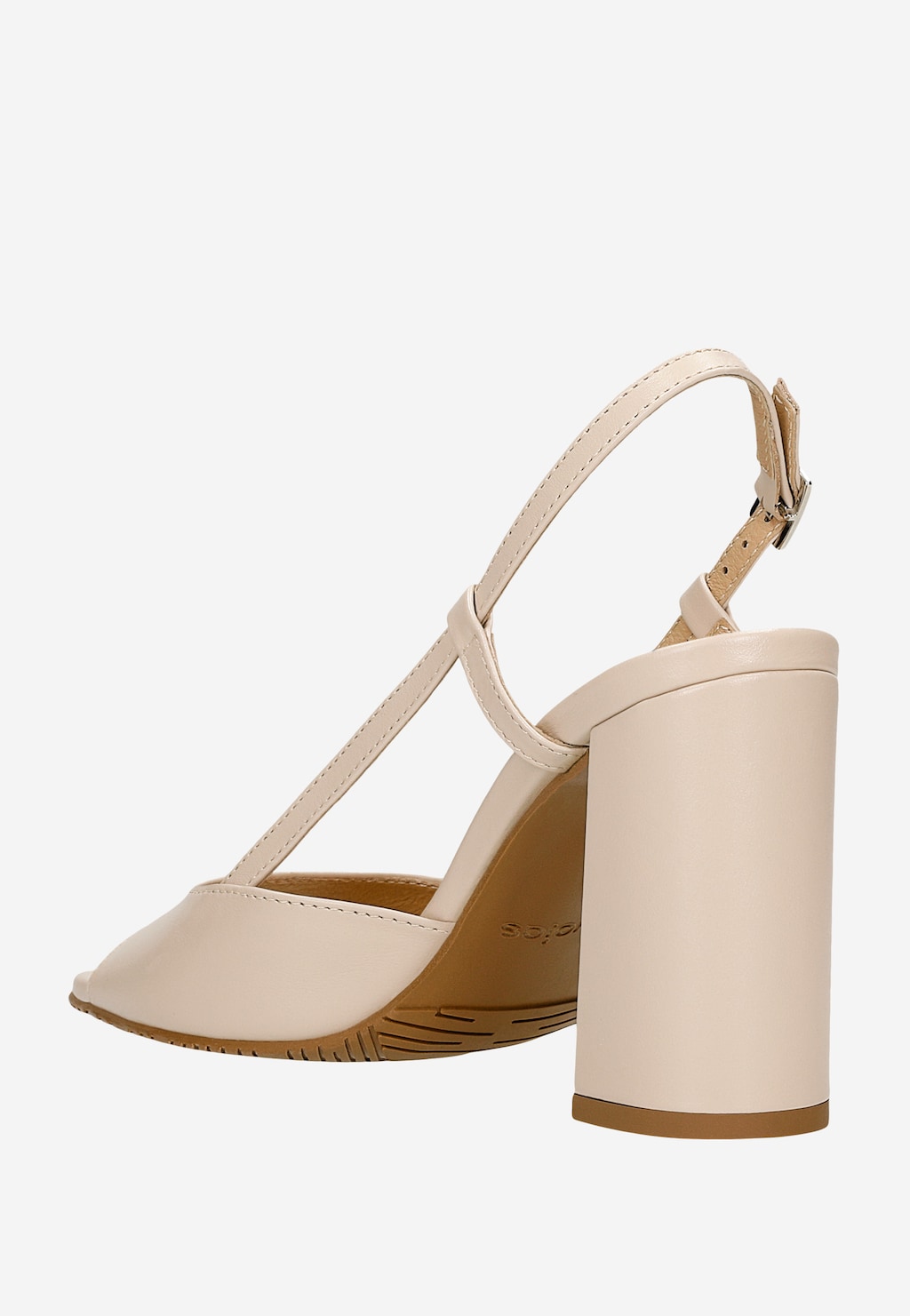 Béžové dámské sandály na vysokém podpatku 76219-54 Widok 3